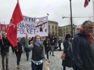 1.mai tog i Oslo 2018 sammen med Nordting. Til jubel fra tilskuere.